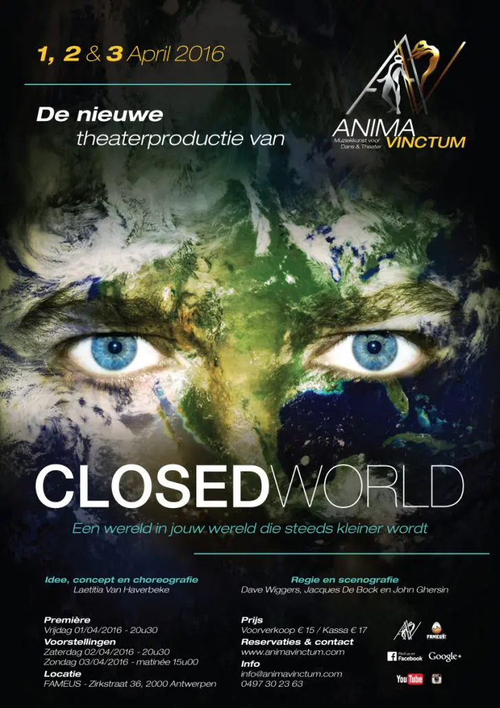 theaterproducties anima vinctum closed world affiche